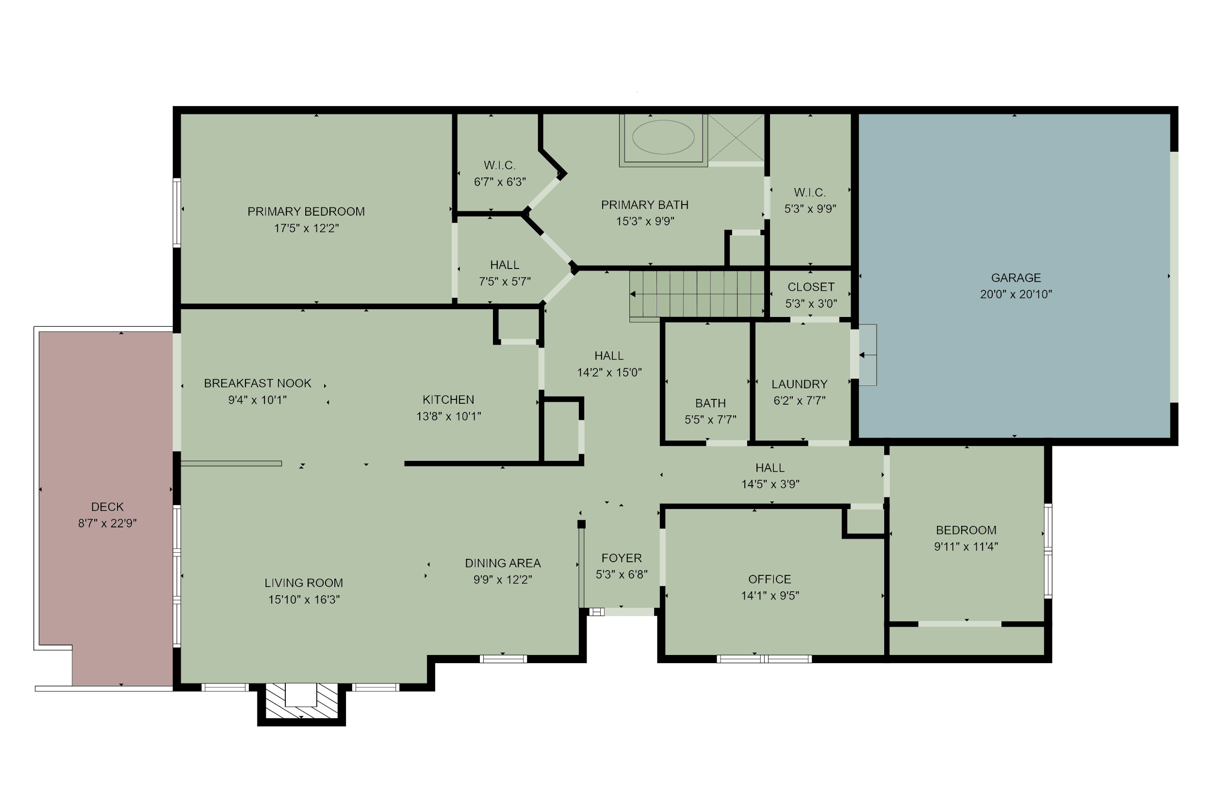 Colorized Floor Plan